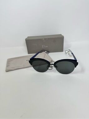 Authentic Christian Dior Women's Blue Cat-Eye Sunglasses